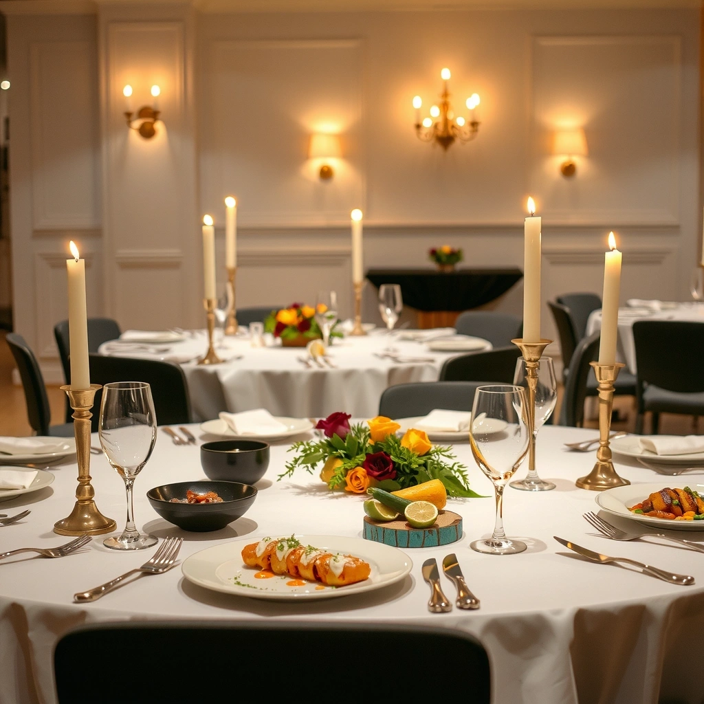 Événement privé élégant avec dîner de gala